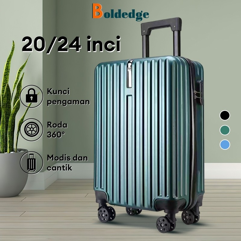 BoldEdge Koper Travel 20/24 Inch Koper Kabin Dengan Pengait Bagasi Koper Ringan Modis Bagasi ABS