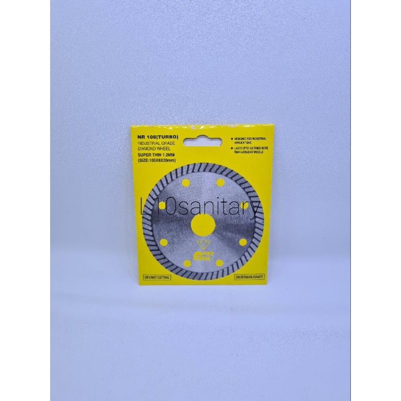 NIKKEN Diamond Wheel Mata Gerinda Potong Granit Keramik TURBO Tipis 4" Inch NIKKEN