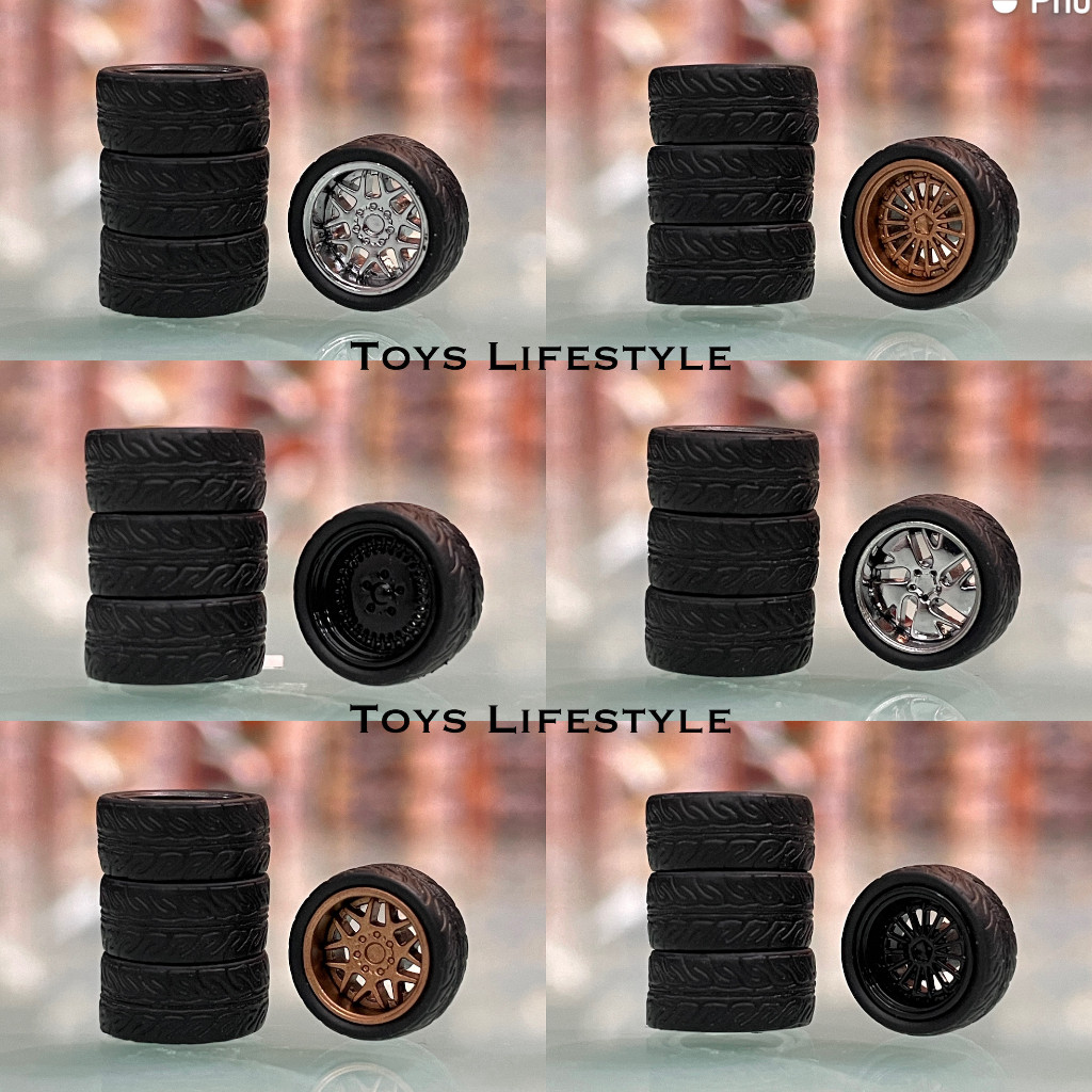 [BAGUS] Ban Karet Velg Hotwheels Diecast Dapat Axle / AS Selongsong (2)