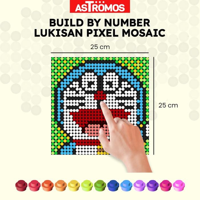 

Art - Build By Number 32X32 Doraemon Diy Balok Lukisan Mosaik Paint Art