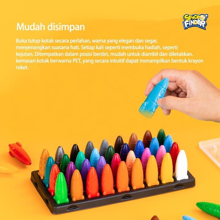 

Art - Deli Oil Pastel / Crayon Anak Bentuk Rocket Space Finder+Sticker 72109