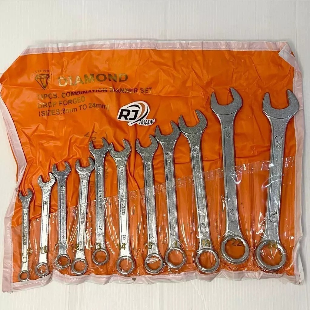 DIAMOND Kunci Ring Pas Set 11 pcs 11pcs Kunci Pas Ring Set Lengkap Kunci Set Ring Pas Konci Ring Pas