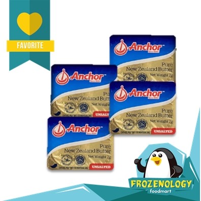 

Anchor Unsalted Butter Mini Portion 10 x 7 gr Mentega Mpasi Baby Halal