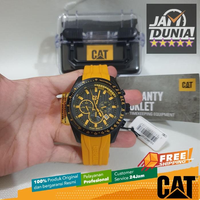 Jam Pria Caterpillar Ori Yellow Cat Lq.169.27.127 Cat Lq 169 27 127 Ct