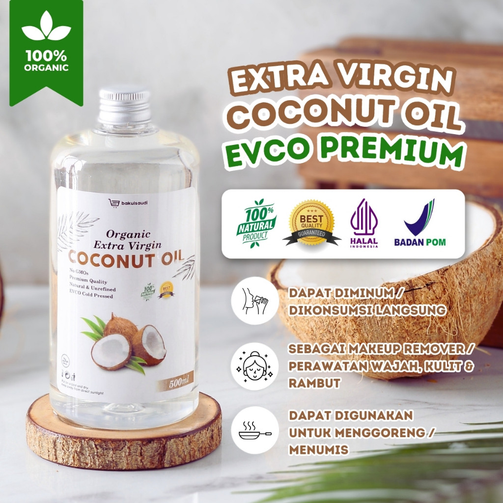 

Extra Virgin Coconut Oil Cold Pressed Premium Organic VCO EVCO Ekstra Virgin Minyak Kelapa Organik
