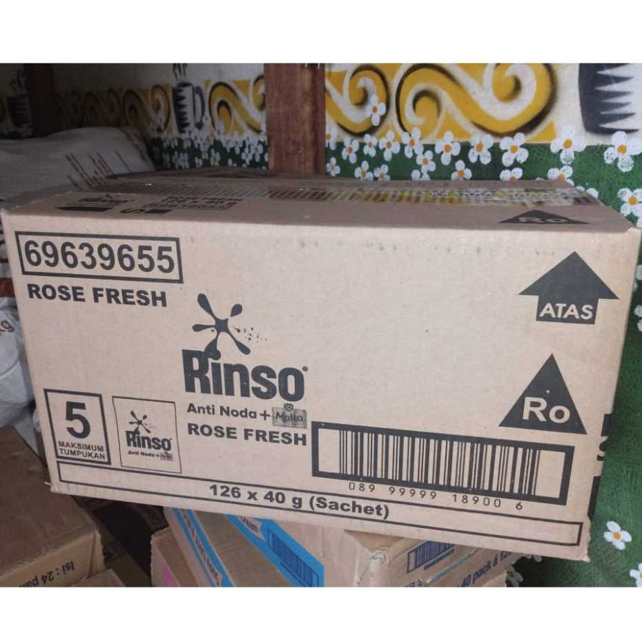 Rinso Bubuk Molto Sachet 1Dus Isi 126 x 40g
