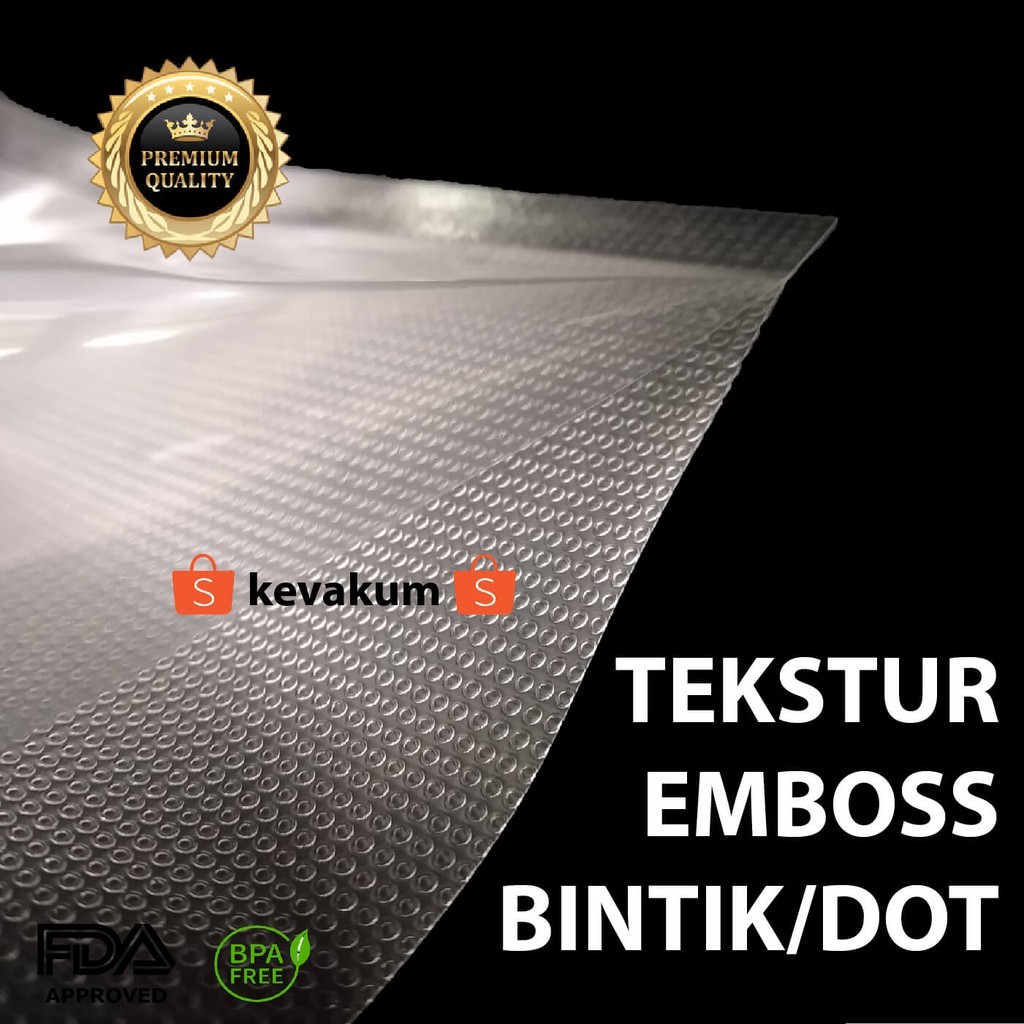 Plastik Vacum Embos 17X25 Isi 100 Plastic Vacum Embos Bintik Vakum Embossed