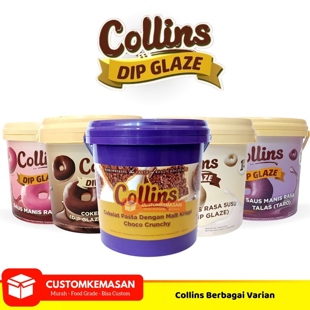 

Collins Dip Glaze 1 kg / Toping Donat Collins / Selai Donat / Collins Selai Donat