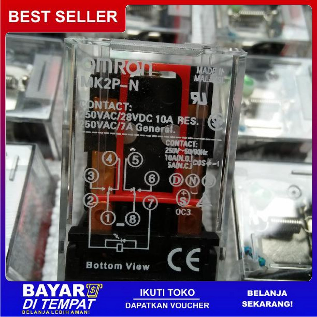 FREE ONGKIR RELAY OMRON MK2P-N 12V BISA COD