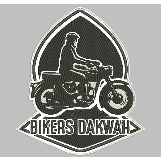 BCP-253 PATCH BORDIR LOGO BIKERS DAKWAH MOTOR CLUB AKSESORIS