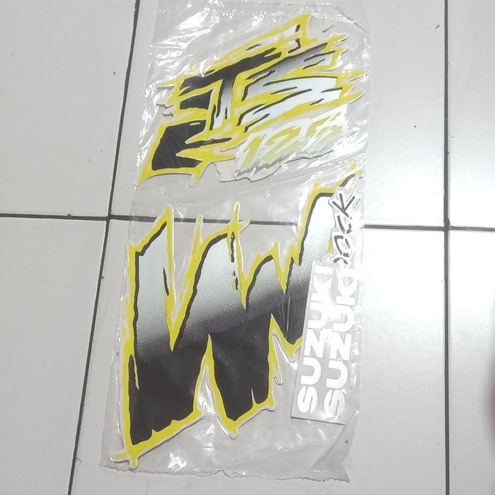 Striping 1995-2003 Petir Ts125 Striping Petir Kuning Hitam Ts125 Striping Petir Ts125 Stiker Bodi Ts