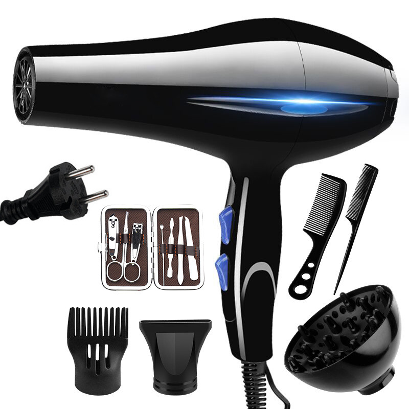 Pengering Rambut 240V Profesional 2200W 5 Gigi Sikat Pengering Rambut Tiup Kekuatan Kuat untuk Alat 