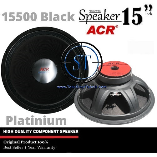 [YE] Speaker ACR 15 Inch 15500 Black Platinum Series 400W 8R Ful Range 15" Mid High Audio Speaker