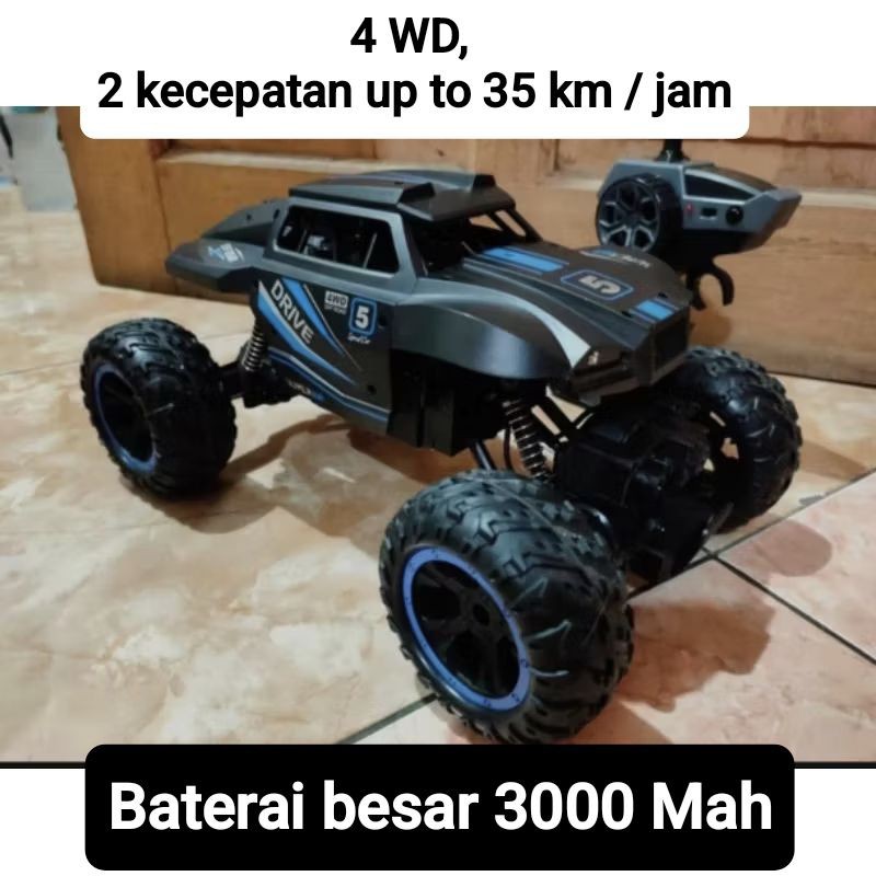 Mainan remote control anti air keluar asap 4 x 4 skala 1:14 rc offroad 2 kecepatan tenaga besar
