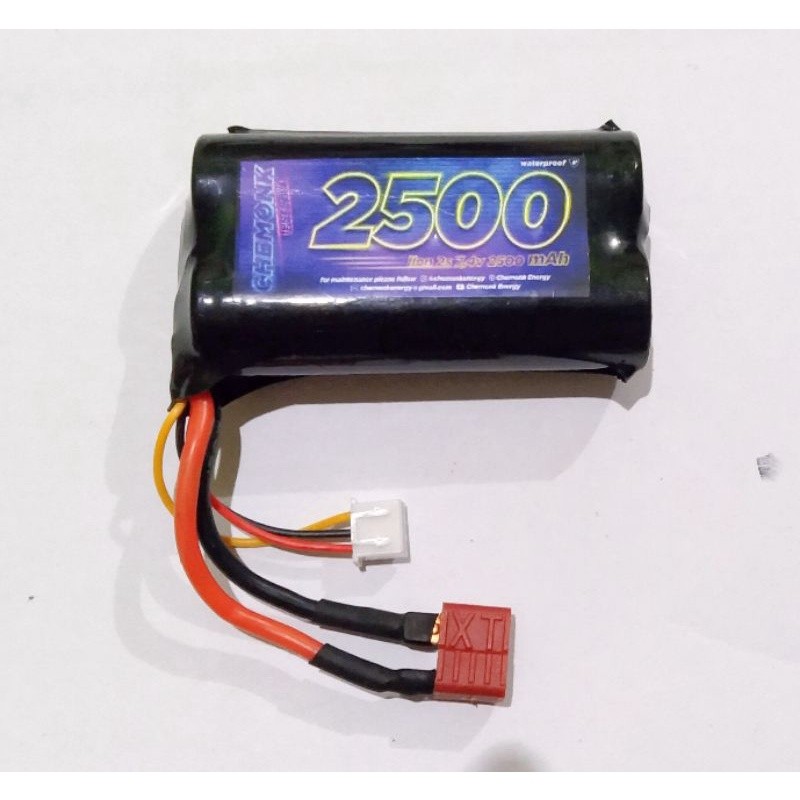 baterai chemonk 7.4v 2500mAh atau original MN 1200mAh Mobil MN99s D90 WPL Mobil remote sparepart RC