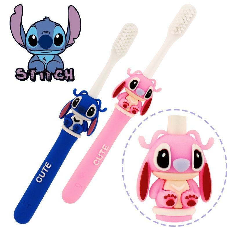 Anime Stitch Disney Sikat Gigi Anak-anak Dewasa Kepala Kecil Lilo Stitch Bulu Lembut Perawatan Gusi 