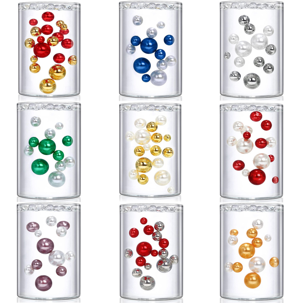 100 Buah Mutiara Mengambang Tanpa Lubang-Dekorasi Vas Ukuran Jumbo/Berbagai Macam Termasuk Gel Air T