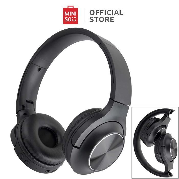 MINISO Headset Bluetooth Headphone Wireless Henset Bloetooth TeksturCD