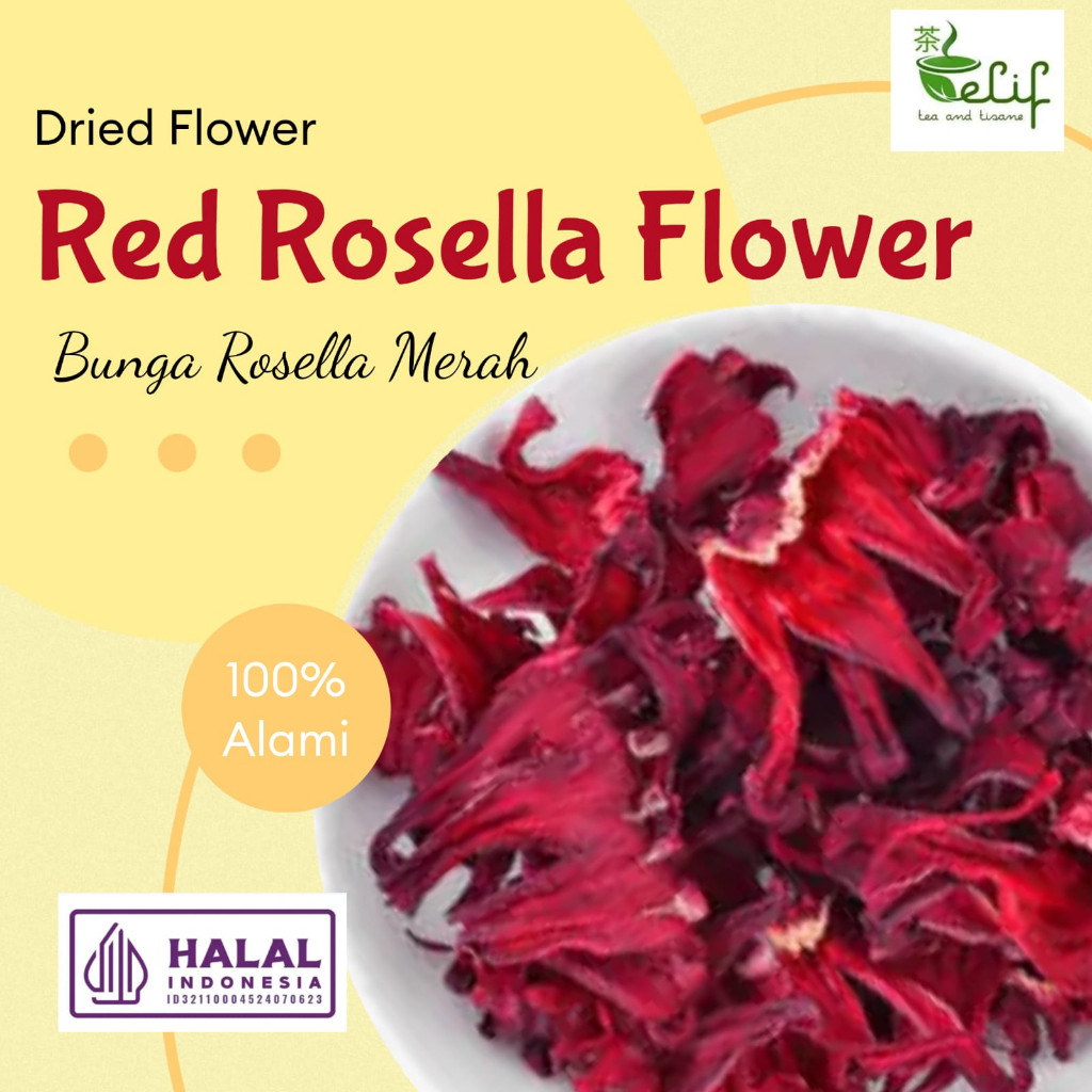 

ELIF TEA Bulk Pack BUNGA ROSELLA MERAH KERING / ROSELLA FLOWER INFUSED TEA [PREMIUM]