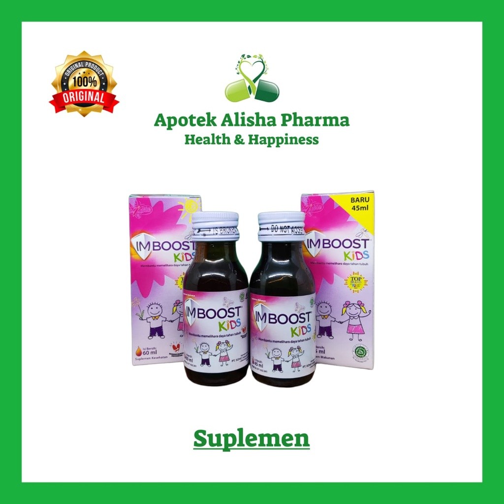 Imboost Kids Sirup 45/60/120ml - Imbost Kids Syrup Suplemen Daya Tahan Tubuh Anak / Imbost / Imbus