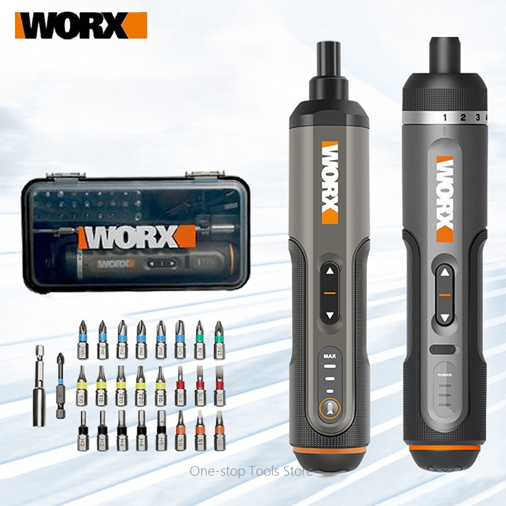 WORX 4V WX242 Set Obeng Listrik Manual Otomatis All-In-One Obeng Presisi Nirkabel Peralatan Listrik 
