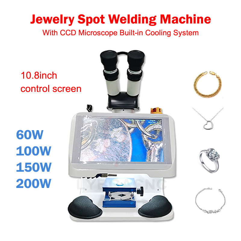 Mesin Las Titik Perhiasan Layar Sentuh Laser ND YAG 60W 100W 150W 200W Penyolderan Laser MINI dengan