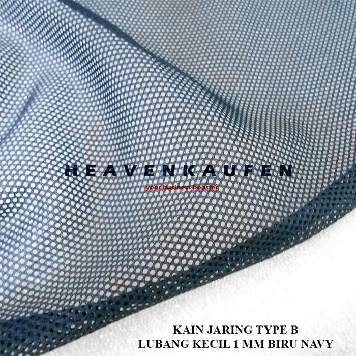PREMIUM Kain Jaring Jala Lubang Kecil Diameter Lubang 1 mm Warna Biru Dongker Navy Untuk Material