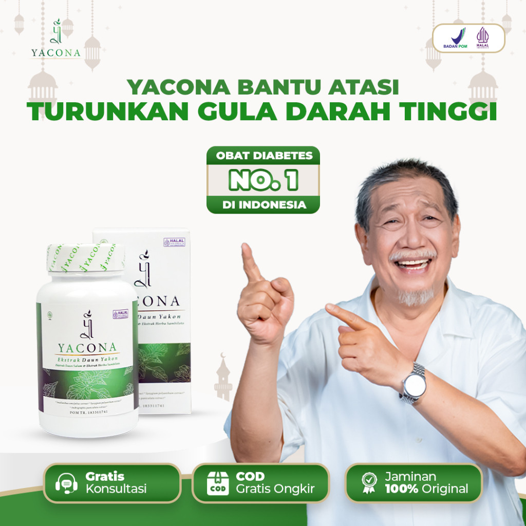 Yacona Kapsul Diabetes Obat Herbal Diabetes Ampuh Turunkan Gula Darah Tinggi Isi 60 Kapsul