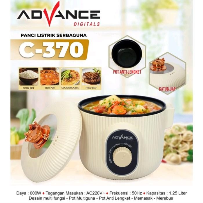 PANCI LISTRIK ADVANCE C370, PANCI SERBAGUNA ADVANCE