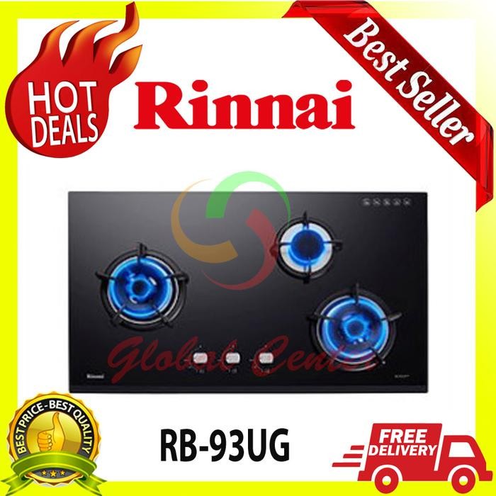 Kompor Gas Tanam Rinnai 3 Tungku Rb 93 Ug