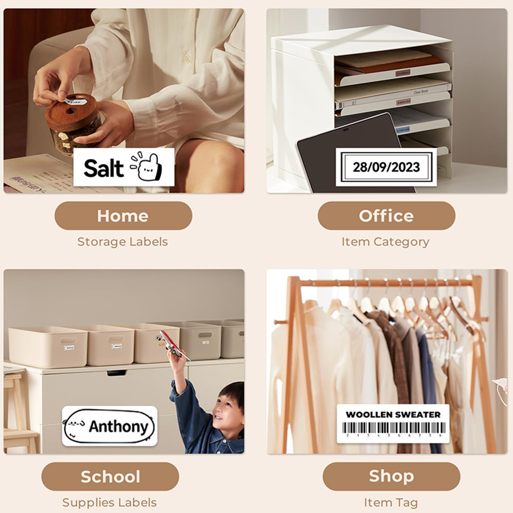 Niimbot D110 Portable Mini Printer Thermal Adhesive Sticker Label Printer Inkless Pocket Label Maker