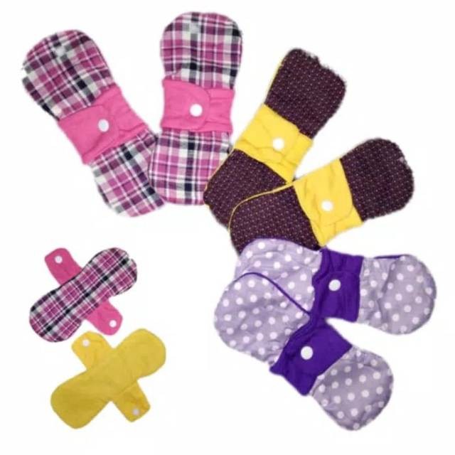 (isi 6pcs) Pembalut kain cuci ulang / pembalut kain wanita / Pantyliner