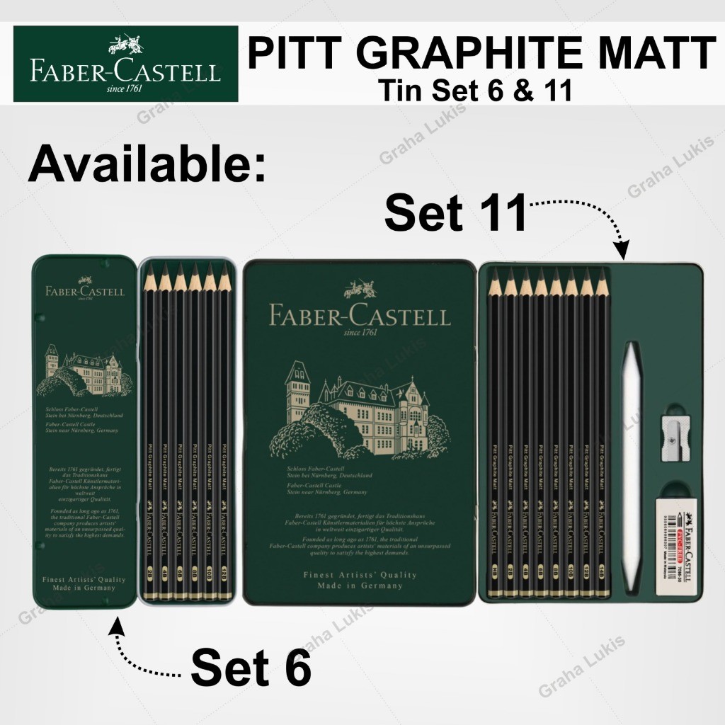 

FABER CASTELL Pitt Graphite Matt Tin Set 6 / Set 11