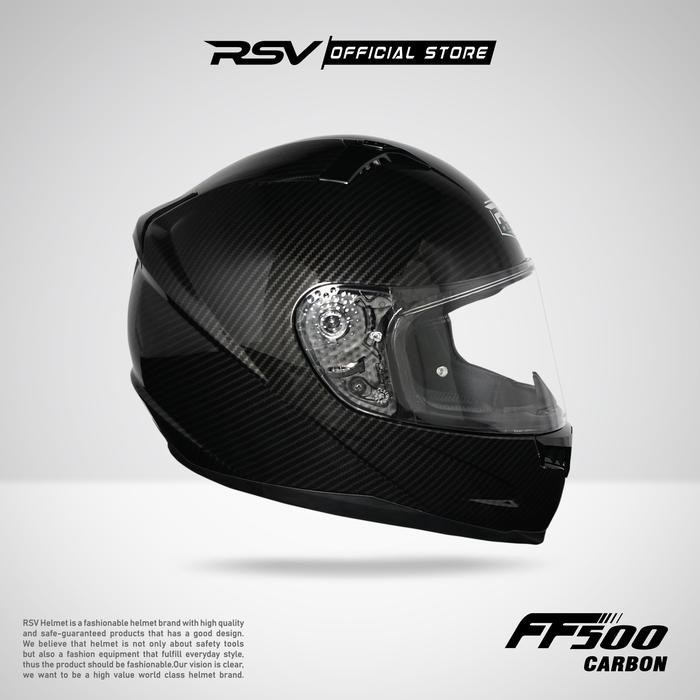 Helm RSV FF500 Carbon Glossy Single Visor - Full F