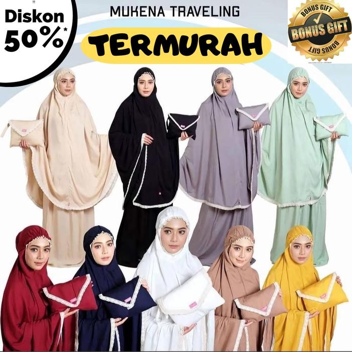 MUKENA AMPLOP JUMBO Renda Premium MUKENAH TRAVELING Hyget Polos