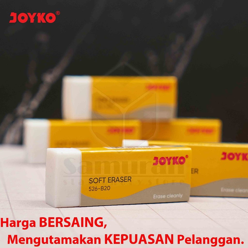 

Penghapus Pensil Joyko B 20 Besar ( Sepak isi 20 Pcs ) ER20 BL Hitam / B20 Putih