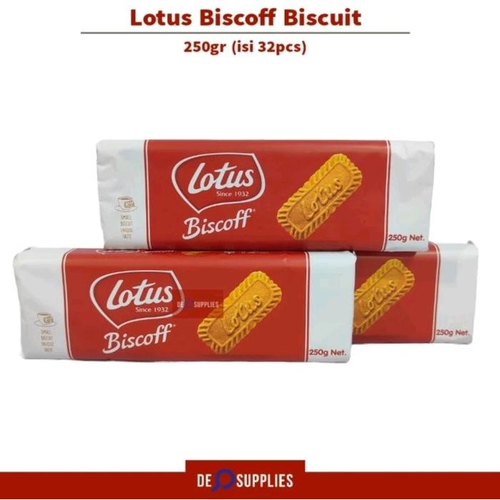

Amoo Lotus Biscoff 250Gr - Biscuit Lotus Biskuit Biscof Caramel Isi 32Pcs
