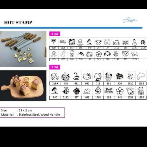 

Tkj - Hot Stamp Large / Hot Stamp Ukuran 4Cm / Plat Kuningan / Cap Kue