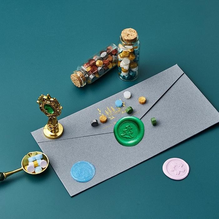 

Tkj - Dd- Letter Wax Seal Set Aesthetic Calligraphy 9In1/Stempel Segel Lilin