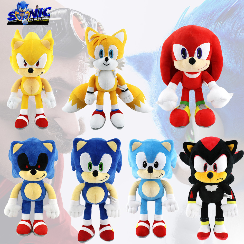 20-25Cm Sonic Pelu es Toy Cartoon Hedgehog Amy Rose Knuckle Tail Soft Stuffed Doll  ild Birthday