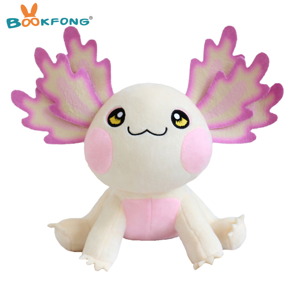 30Cm Kawaii Axolotl Plush Toys Cartoon Axolotl Stuffed Animal Plush Doll Cute Beige Salamander Toys