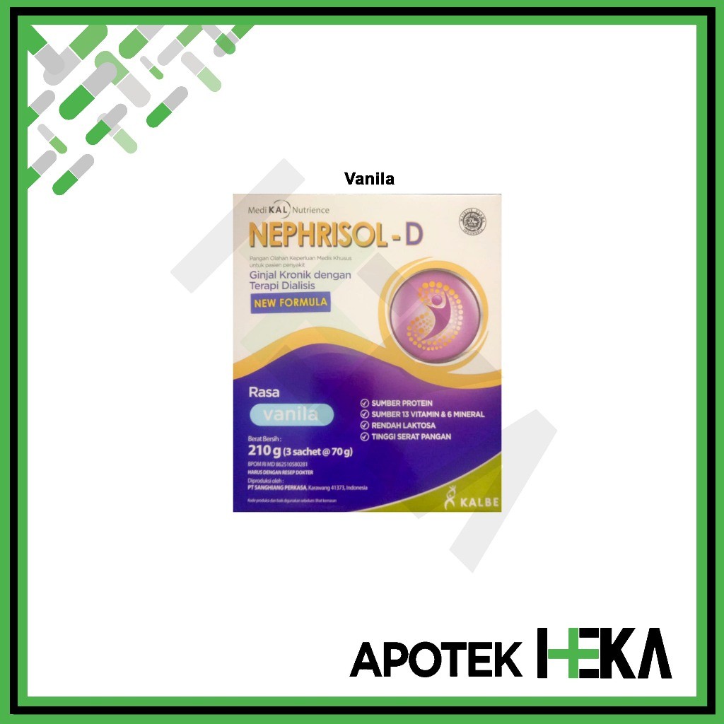 

Nephrisol-D Vanila/Cappucino 210 gram - Susu Pasien Ginjal Dialisis [JAKSEL]