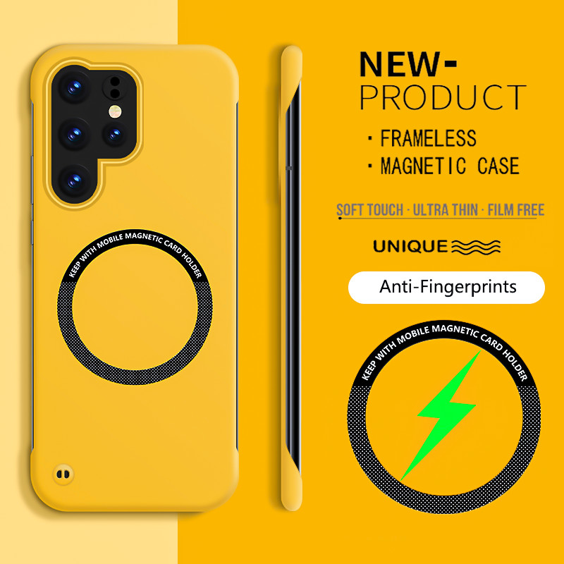 Ultra Slim Frameless Case For Samsung S25 Ultra S24 S23 Plus S22 S21 Fe S20 Fe For Magsafe Magnetic