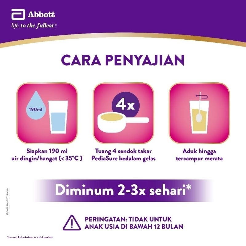 

PediaSure Vanila 1800 g (1-10th) - Nutrisi Pertumbuhan