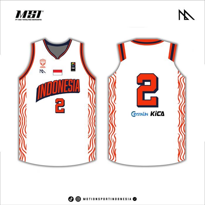 Jersey Basket MSI - Timnas Basket Indonesia U18 2024