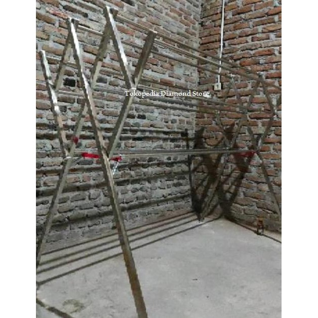 Jemuran Stainless Steel Rubicon Kotak Tebal Premium jemuran baju