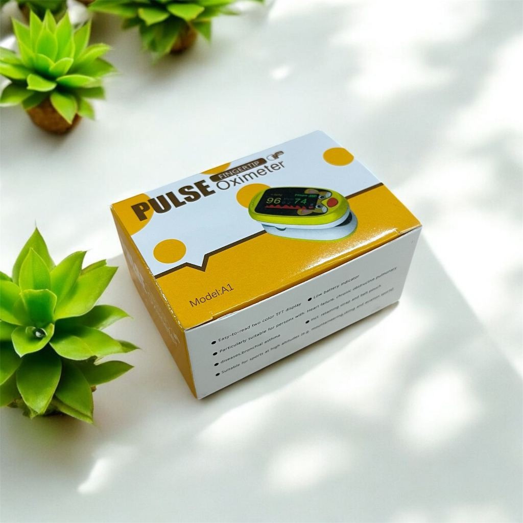 AIQUE Fingertip Anak A1, Pulse Oximeter, Omron, Anak Bayi Dewasa Oxymeter SpO2 Saturation, LCD LED