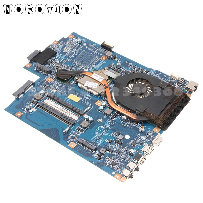 NOKOTION For Acer aspire 7741 7741g PC Motherboard GMA HD Free I3 + Heatsink Fit for Acer 7551 7551g