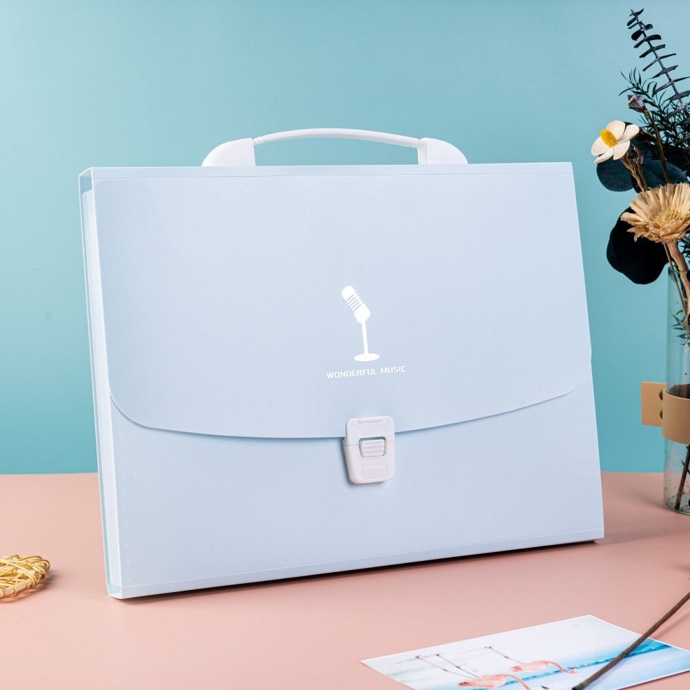 

A4 Organ File Folder Large Capacity PP Expanding File Bag Document Organizer Office School Supplies Paper Documents Folder