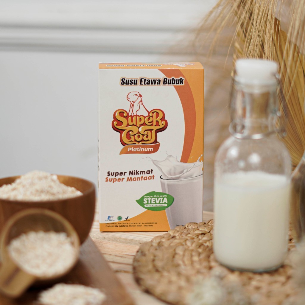 

[6.6.SALE] SUPERGOAT Susu Kambing Etawa Premium Khusus Diabetes-Susu Kambing Stevia 200gram